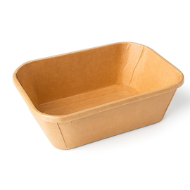 Rechteckbecher 108x82x42mm 150g Kraftpapier braun (PACK=50 STÜCK) Produktbild