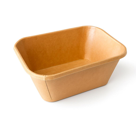 Rechteckbecher 108x82x55mm 250g Kraftpapier braun (PACK=50 STÜCK) Produktbild