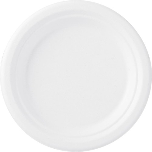 Bagasse Teller ecoecho Ø17cm / rund / weiß (PACK=50 STÜCK) Produktbild Front View L