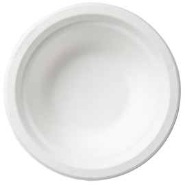 Bagasse Suppenteller ecoecho Ø18cm / rund / 400ml / weiß (PACK=50 STÜCK) Produktbild