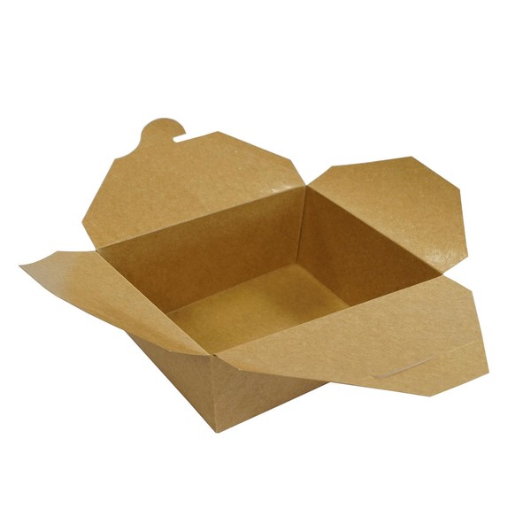 Mitnahmebox Leo braun Kraft / Größe 8 PE-Beschichtung / 165x131x64mm / 1250ml Faltverschluss (KTN=450 STÜCK) Produktbild Additional View 1 XL
