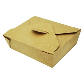 Mitnahmebox Leo braun Kraft / Größe 9 PE-Beschichtung / 125x105x35mm / 470ml (KTN=500 STÜCK) Produktbild