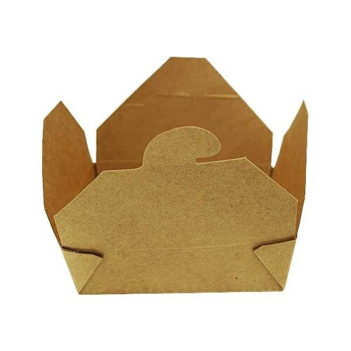 Mitnahmebox Leo braun Kraft / Größe 9 PE-Beschichtung / 125x105x35mm / 470ml (KTN=500 STÜCK) Produktbild Additional View 1 L