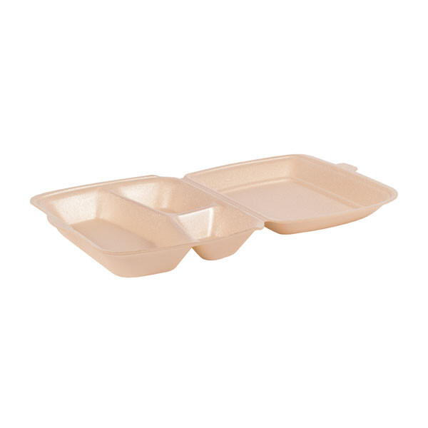 XPS Menübox 3-geteilt / IP4 210x245x72mm / beige / 1631 (PACK=100 STÜCK) Produktbild Front View XL