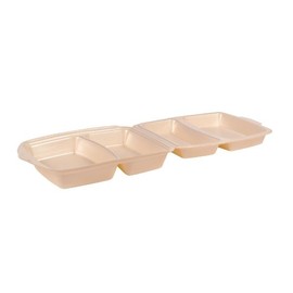 XPS Menübox laminiert 2-geteilt / 285x220x75mm / beige / 1635 (PACK=50 STÜCK) Produktbild