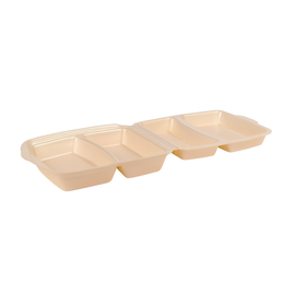 XPS Menübox laminiert 2-geteilt / 285x220x75mm / beige / 1635 (PACK=50 STÜCK) Produktbild