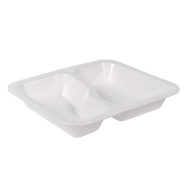 XPS Siegelschalen 2-geteilt / 247x212x40mm / 875ml / weiß / 613 (PACK=100 STÜCK) Produktbild Front View XL