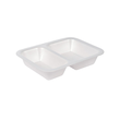 XPS Siegelschalen 2-geteilt / 234x184x40mm / 750ml / weiß / 622 (PACK=100 STÜCK) Produktbild