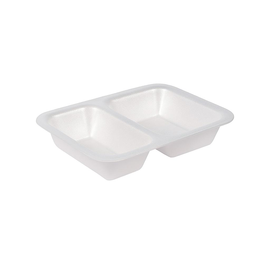 XPS Siegelschalen 2-geteilt / 234x184x40mm / 750ml / weiß / 622 (PACK=100 STÜCK) Produktbild