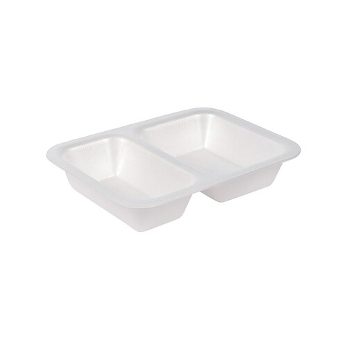 XPS Siegelschalen 2-geteilt / 234x184x40mm / 750ml / weiß / 622 (PACK=100 STÜCK) Produktbild Front View L