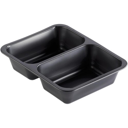 PP Siegelschale / 2-geteilt 227x178x50mm / 650+560ml / schwarz / Duni 160064 (KTN=216 STÜCK) Produktbild Front View L