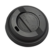 CPLA Deckel / Coffee To Go Becher / 0,2l / schwarz / 80mm (PACK=100 STÜCK) Produktbild