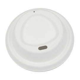 Deckel Coffee To Go / Bagasse weiß / 80mm (KTN=1000 STÜCK) Produktbild