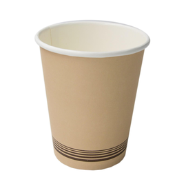 Coffee to go Becher / braun / 0,3l Beschichtung auf Wasserbasis / 90mm (KTN=1000 STÜCK) Produktbild