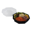 PS Salatschalen mit Klappdeckel Octaview 190x190x80mm / 850ml / schwarz-transparent / Duni 127801 (KTN=270 STÜCK) Produktbild Additional View 3 S