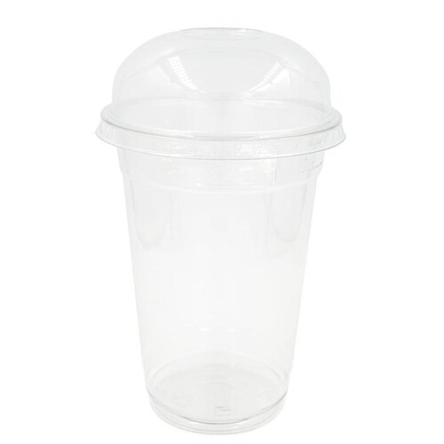 rPET Smoothie Cup Domdeckel ohne Loch Ø95mm für 225/300/400/500/600ml (PACK=50 STÜCK) Produktbild Additional View 1 L