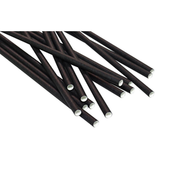 Trinkhalme Papier / Ø6mm / 210mm / schwarz (PACK=200 STÜCK) Produktbild