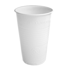 PP Trinkbecher 0,3l / weiß Ø78mm / mit Eichstrich / Kaltgetränke (PACK=100 STÜCK) Produktbild