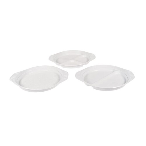 PP Menüteller ungeteilt Ø22cm weiß Tiefe 25mm / reuse / Mehrweg (PACK=100 STÜCK) Produktbild Additional View 3 L