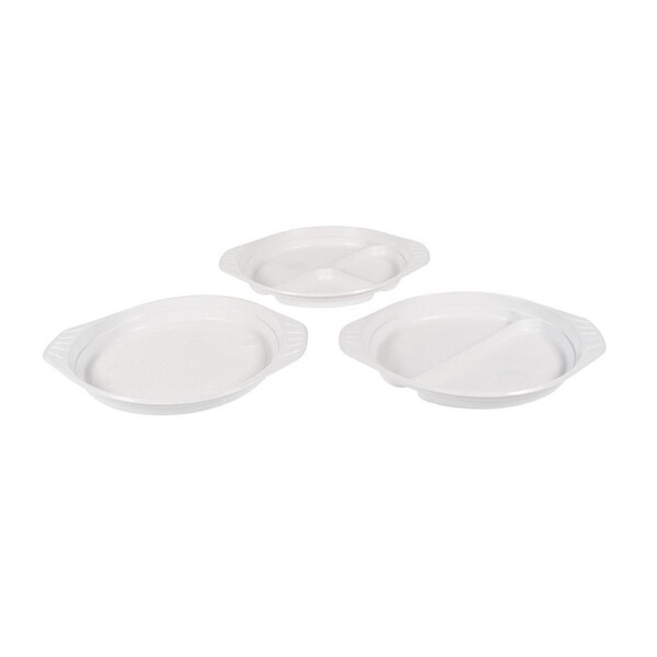 PP Menüteller ungeteilt Ø22cm weiß Tiefe 25mm / reuse / Mehrweg (PACK=100 STÜCK) Produktbild Additional View 3 XL