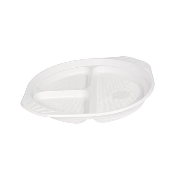 PP Menüteller 3-geteilt Ø22cm weiß reuse / Mehrweg (PACK=100 STÜCK) Produktbild Additional View 1 XL