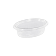 PET Salatschalen oval mit Klappdeckel 150x110x45mm / 250ml / transparent (PACK=100 STÜCK) Produktbild Additional View 1 S
