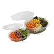 PET Salatschalen oval mit Klappdeckel 144x115x50mm / 375ml / transparent / 2110-161 (PACK=50 STÜCK) Produktbild Additional View 2 S