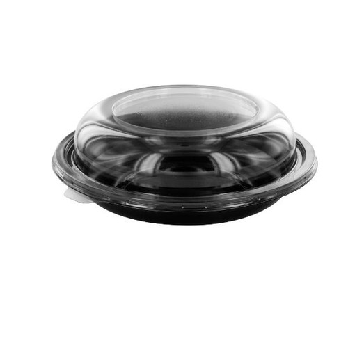 PET Salatschalen UFO mit Deckel 225x450mm / 750ml / schwarz- transparent / 2140-245 (KTN=100 STÜCK) Produktbild Additional View 1 L