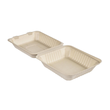 Bagasse Menüschale ungeteilt / 225x201x85mm / 1000ml / braun (PACK=50 STÜCK) Produktbild