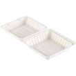 Bagasse Menüschale ungeteilt / 236x231x81mm / 1200ml / weiß ecoecho (PACK=50 STÜCK) Produktbild
