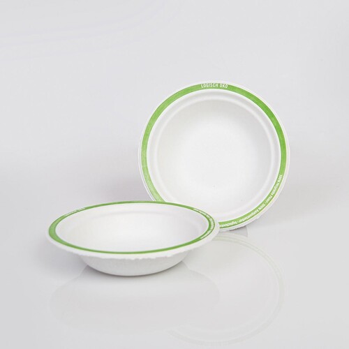 Suppenschale Chinet Ø17cm 400ml Design LOGISCH ÖKO weiß (PACK=125 STÜCK) Produktbild Front View L