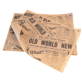 Einschlagpapier "Newsprint" 27x35cm / 35g / braun / fettdicht / Pergamentersatz (KTN=1000 STÜCK) Produktbild