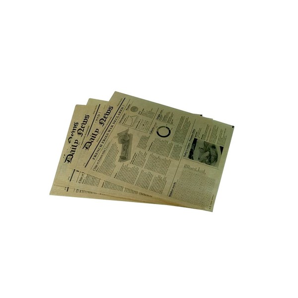 Einschlagpapier "Newsprint" 27x35cm / 35g / braun / fettdicht / Pergamentersatz (KTN=1000 STÜCK) Produktbild