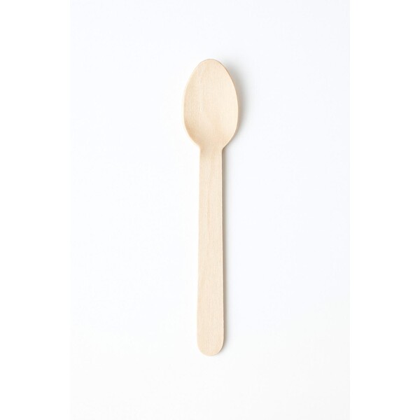 Kaffeelöffel Holz 140mm unbeschichtet (PACK=100 STÜCK) Produktbild Front View XL