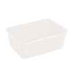 PP Uni Schale 180x133x68mm 1000g weiß gerippt (PACK=50 STÜCK) Produktbild