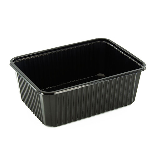 PP Uni Schale 180x133x64mm 1000g schwarz (PACK=50 STÜCK) Produktbild Front View L