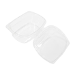 APET Rechteckschalen STANDIPACK mit Klappdeckel 194x148x66mm / 1000ml / transparent (PACK=50 STÜCK) Produktbild