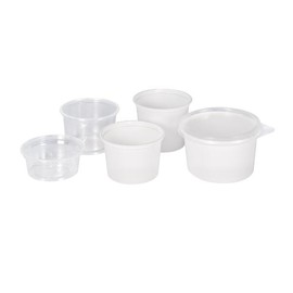 Dressingbecher PP Ø70,3mm 23mm 50ml transparent (PACK=100 STÜCK) Produktbild