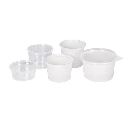 Dressingbecher PP Ø70,3mm 60mm 125ml weiß (PACK=100 STÜCK) Produktbild Additional View 2 L