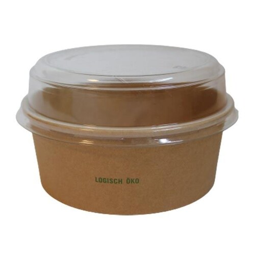 Salatschale braun Kraft / Logisch öko PLA-Beschichtung / 750ml / Ø150mm / 60mm Biologisch abbaubar (KTN=300 STÜCK) Produktbild Additional View 4 L