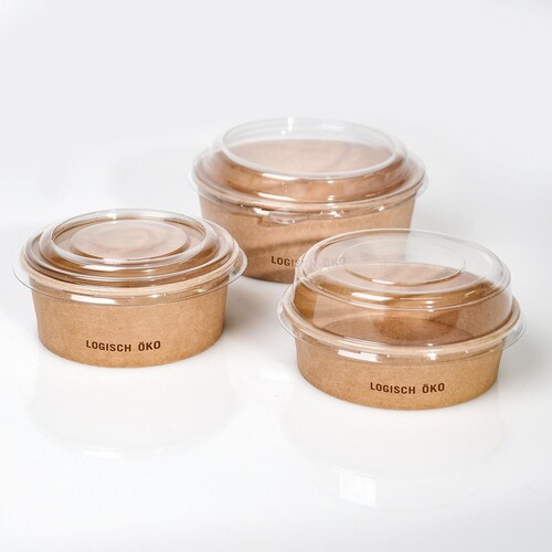 Bowl braun Kraft / Logisch öko PE-Beschichtung / 750ml / Ø150mm / 60mm (KTN=300 STÜCK) Produktbild Additional View 1 L
