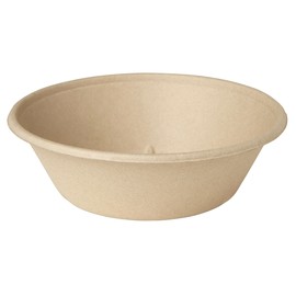 Bagasse Salatschalen ecoecho rund Ø194 x 60mm / 1000ml / nature / Duni 177002 (PACK=40 STÜCK) Produktbild