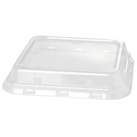 rPET Deckel für Bagasse Boxen ecoecho quadratisch 900ml 156x156x44mm / transparent / Duni 188062 (PACK=40 STÜCK) Produktbild