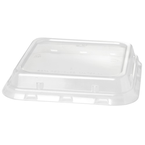 rPET Deckel für Bagasse Boxen ecoecho quadratisch 900ml 156x156x44mm / transparent / Duni 188062 (PACK=40 STÜCK) Produktbild Front View L