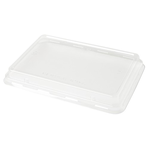 rPET Deckel für Bagasse Boxen ecoecho rechteckig 850-1200ml  239x165x28mm / transparent / Duni 188063 (PACK=40 STÜCK) Produktbild Front View L