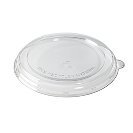 rPET Deckel flach für Bagasse ecoecho Salatschalen rund 800-1200ml Ø194mm / flach / transparent / Duni 188265 (PACK=40 STÜCK) Produktbild