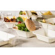Hamburgerbox / Holzfaser / weiß XL 145x145x70mm 100% biologisch abbaubar 
und kompostierbar (PACK=50 STÜCK) Produktbild Additional View 6 S