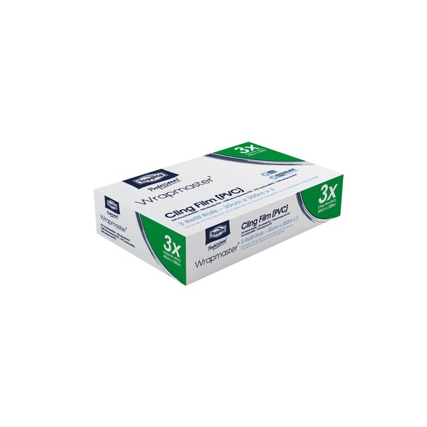 PVC Frischhaltefolie 30cmx300m Wrapmaster 31C45 (KTN=3 ROLLEN) Produktbild