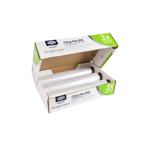 PE Frischhaltefolie 30cmx300m Wrapmaster 18C81 (KTN=3 ROLLEN) Produktbild Additional View 1 L