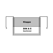 Drahtbügeltasche DIN A5 Querformat mit Klappe Produktbild